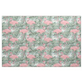 可愛いピンクのフラミンゴの椰子の葉柄 ファブリック (ファットクウォーター)