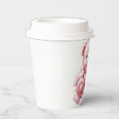 可愛いピンクのベビーテディベアが雲に乗る 紙コップ (右)