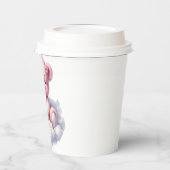 可愛いピンクのベビーテディベアが雲に乗る 紙コップ (左)