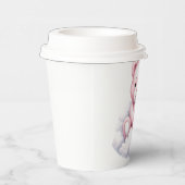 可愛いピンクのベビーテディベアが雲に乗る 紙コップ (右)