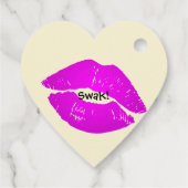可愛いピンクのホットリップS.W.A.Kキス密封 フェイバータグ (裏面)