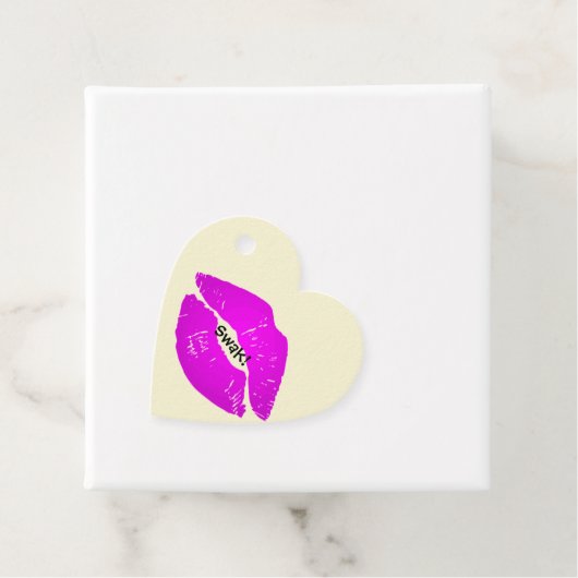 可愛いピンクのホットリップS.W.A.Kキス密封 フェイバータグ (インサイチュ)