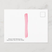 可愛いピンクのポーの写真の誕生日パーティーの招待 インビテーションポストカード (裏面)