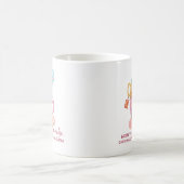 可愛いピンクのママお茶好き コーヒーマグカップ (中央)