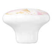 可愛いピンクのユニコーン，キッドの家具，ベッドルーム セラミックノブ (側面)