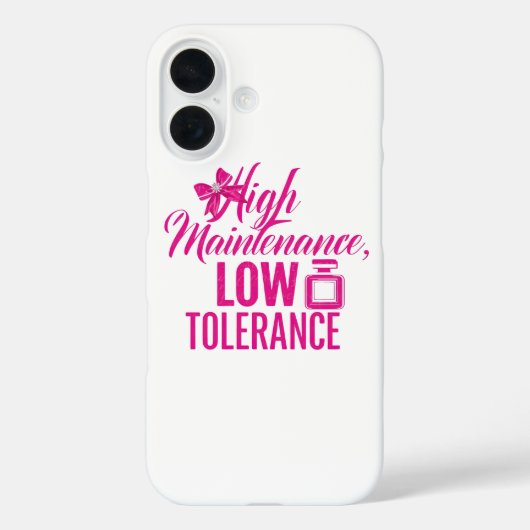 可愛いピンクの女の子らしい態度の引用 Case-Mate iPhoneケース (裏面)