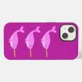 可愛いピンクの女の子イッカク iPhoneケース (裏面横)