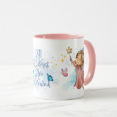 可愛いピンクの妖精すべての願いが叶う マグカップ (正面右)