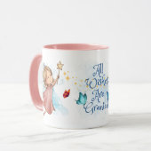 可愛いピンクの妖精すべての願いが叶う マグカップ (正面左)