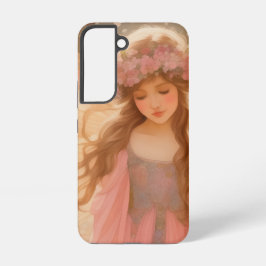 可愛いピンクの妖精ファンタジーアート SAMSUNG GALAXY S22ケース