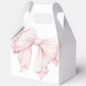 可愛いピンクの弓ガール赤ちゃんシャワーありがとう フェイバーボックス (裏面)