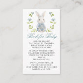 可愛いピンクの弓ジンガムの赤ちゃんガールシャワー用ブック エンクロージャーカード (正面)