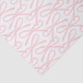 可愛いピンクの弓パターン白いギフトラップ 薄葉紙 (詳細)