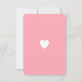 可愛いピンクの愛の教室フォトバレンタインのデイカード サンキューカード (裏面)