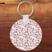 可愛いピンクの桜の花 キーホルダー (裏面)