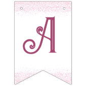 可愛いピンクの水色の城ガーリーの妖女 バンティングフラッグ (第3の旗)