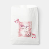 可愛いピンクの水色の城ガーリーの妖女 フェイバーバッグ (正面)