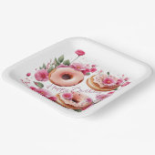 可愛いピンクの水色の城ガーリーの妖女 ペーパープレート (傾斜あり)