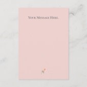 可愛いピンクの水色バニー赤ちゃんシャワーありがとうC サンキューカード (裏面)