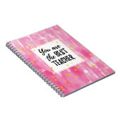 可愛いピンクの水色最高の先生鑑賞 ノートブック (右側)