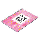 可愛いピンクの水色最高の先生鑑賞 ノートブック (左側)