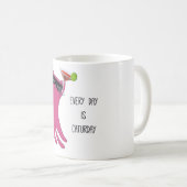 可愛いピンクの猫とマルティーニの毎日がカトゥーデー コーヒーマグカップ (正面右)