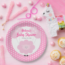 可愛いピンクの甘いラムモダン、シンプル赤ちゃんシャワー