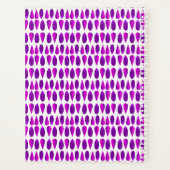 可愛いピンクの紫の花と弓 プランナー手帳 (裏面)