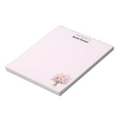 可愛いピンクの芍薬の花束 ノートパッド (回転)