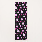可愛いピンクの花フローラグラデーション ヨガマット (正面)