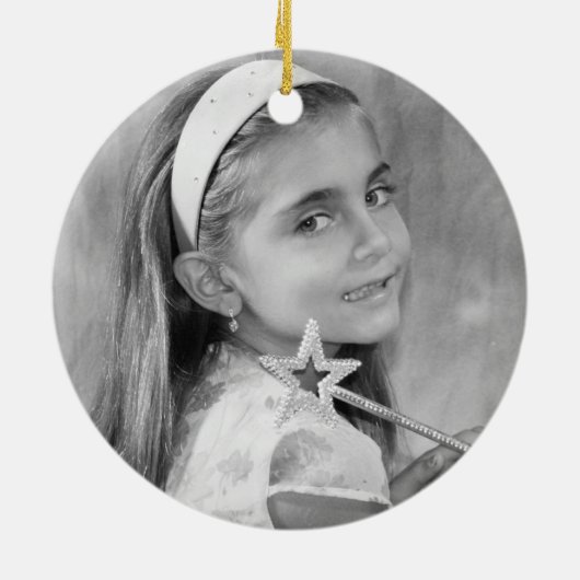 可愛いピンクの花嫁お洒落の結婚ガウン セラミックオーナメント (裏面)