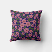 可愛いピンクの花柄 クッション (裏面)