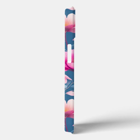 可愛いピンクの花柄 Case-Mate iPhoneケース (裏面 / 右)