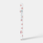 可愛いピンクの花柄iPhoneケース - エシカルケース iPhone 15ケース (左側面)