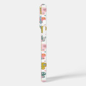 可愛いピンクの蝶のパターンパーソナライズされた名 Case-Mate iPhoneケース (裏面 / 左)