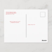 可愛いピンクの赤い斑点ハートバレンタインデーの写真 ポストカード (裏面)