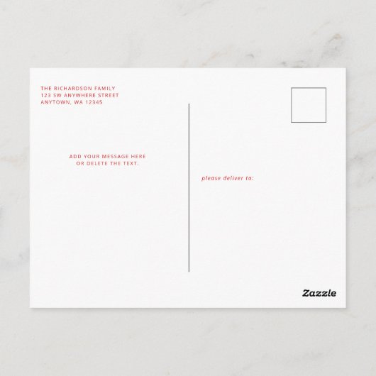 可愛いピンクの赤い斑点ハートバレンタインデーの写真 ポストカード (裏面)