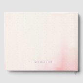 可愛いピンクの靴フェアリーほこり女の子ベビーシャワー ゲストブック (裏面)