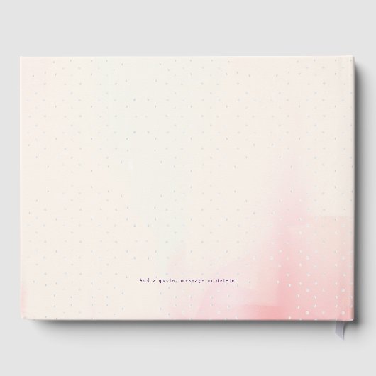 可愛いピンクの靴フェアリーほこり女の子ベビーシャワー ゲストブック (裏面)