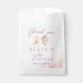 可愛いピンクの靴フェアリーほこり女の子ベビーシャワー フェイバーバッグ (正面)