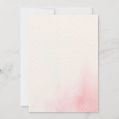 可愛いピンクの靴フェアリーほこり女の子ベビーシャワー 招待状 (裏面)