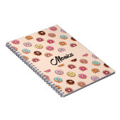 可愛いピンクの飾りドーナツ ノートブック (右側)