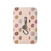 可愛いピンクの飾りドーナツ バスマット (正面縦)