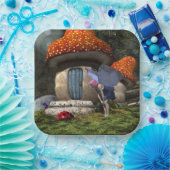 可愛いピンクの髪の妖精がレディバグに出会う ペーパープレート (パーティー)