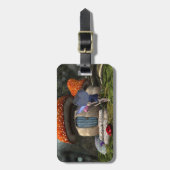 可愛いピンクの髪の妖精がレディバグに出会う ラゲッジタグ (正面縦)