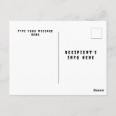 可愛いピンクのGoogle Eyes幽霊: 不気味 & お洒落 ポストカード (裏面)