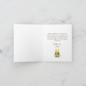 可愛いピンクむしろビーの本読虫誕生日 カード (内部)