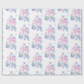可愛いピンクアクアマウーブウォーターベビーインPram ラッピングペーパー (フラット)