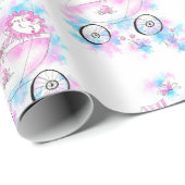 可愛いピンクアクアマウーブウォーターベビーインPram ラッピングペーパー (ロールコーナー)