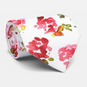 可愛いピンクエレガントのヴィンテージバラパターン ネクタイ (ロール)